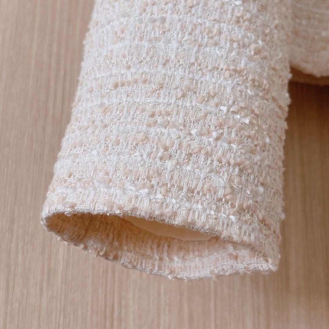 【1170】アナイ　フラッグラメツイードノーカラージャケット　フォーマル　38