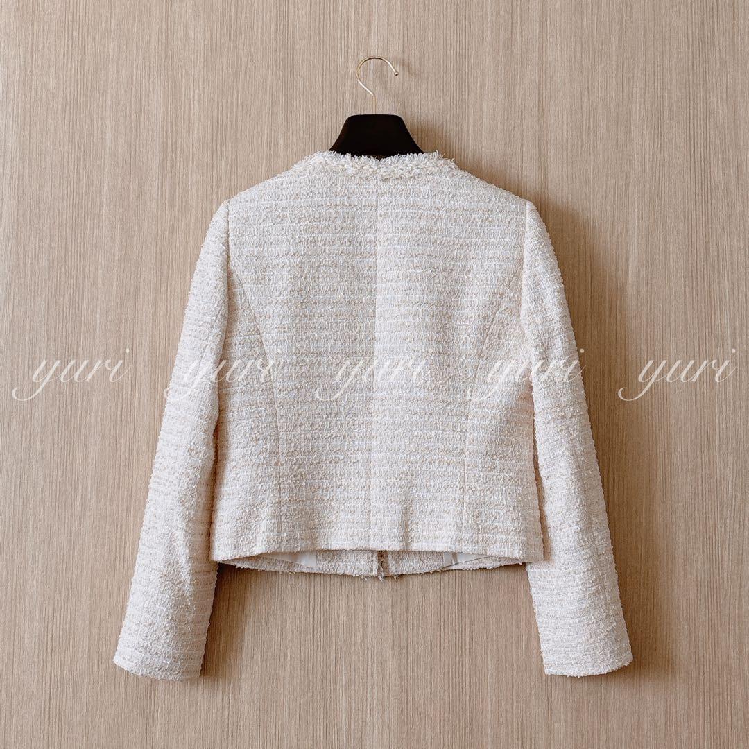 【1170】アナイ　フラッグラメツイードノーカラージャケット　フォーマル　38