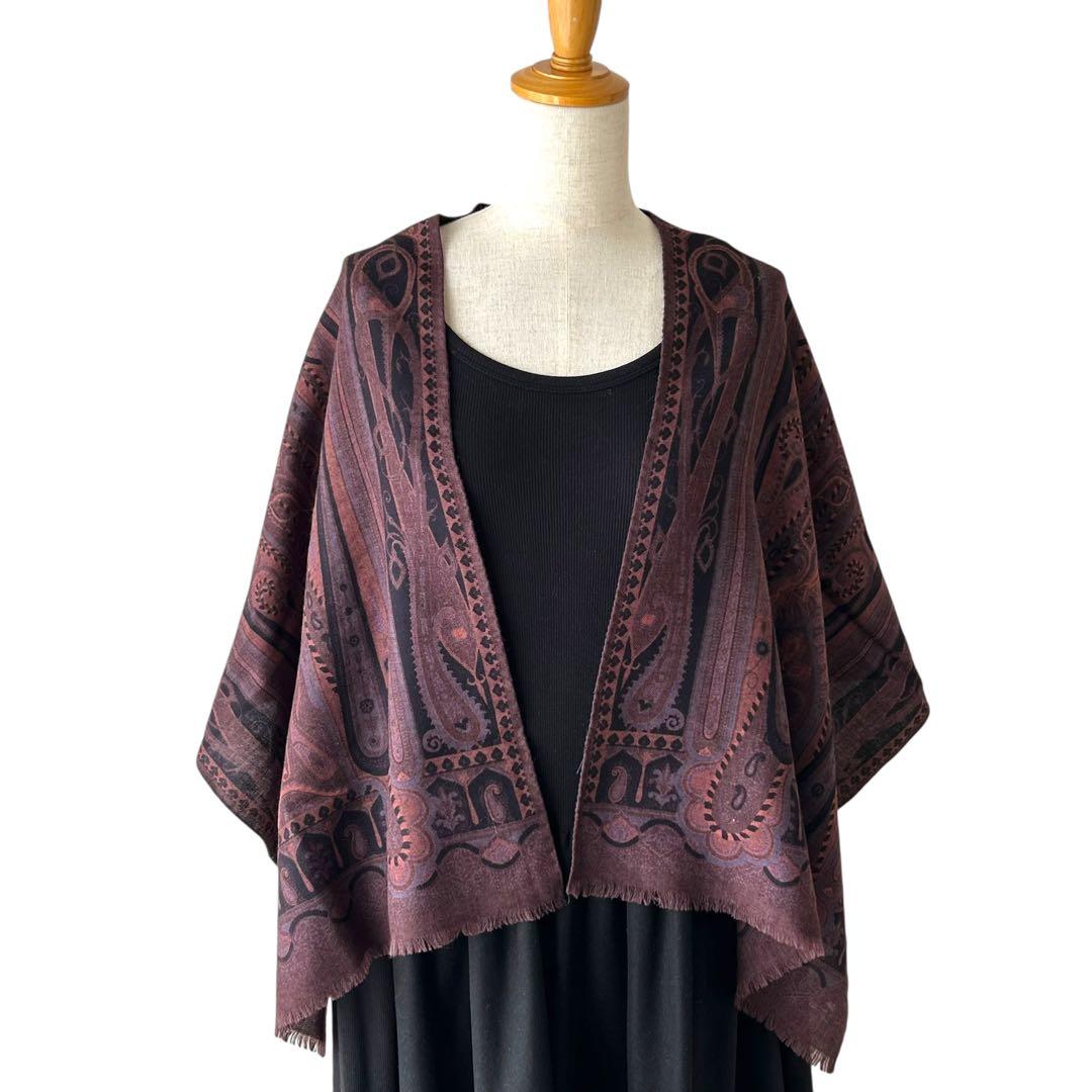 【専用】ETROエトロ　ダークブラウン　ペイズリー　ストール