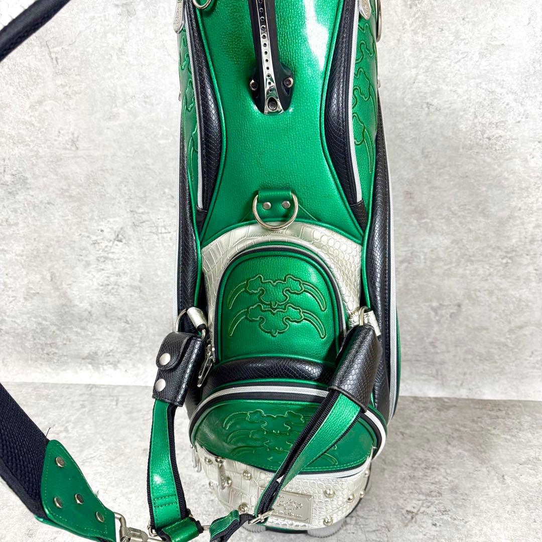 【激レア】極美品 ダンスウィズドラゴン キャディバッグ クロコ型押し 収納袋付