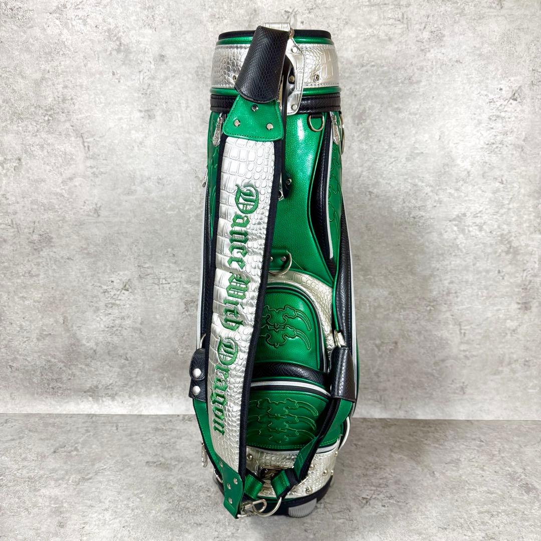 【激レア】極美品 ダンスウィズドラゴン キャディバッグ クロコ型押し 収納袋付