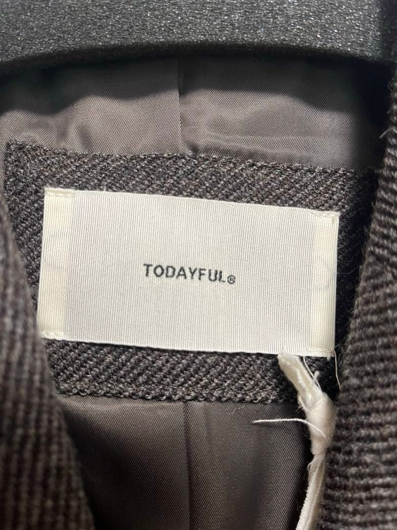 TODAYFUL ウール100%チェスターコート ダークブラウン 38 タグ付き