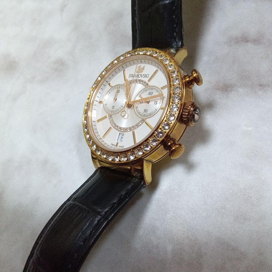 SWAROVSKI スワロフスキー　クロノグラフ　ストーン　腕時計