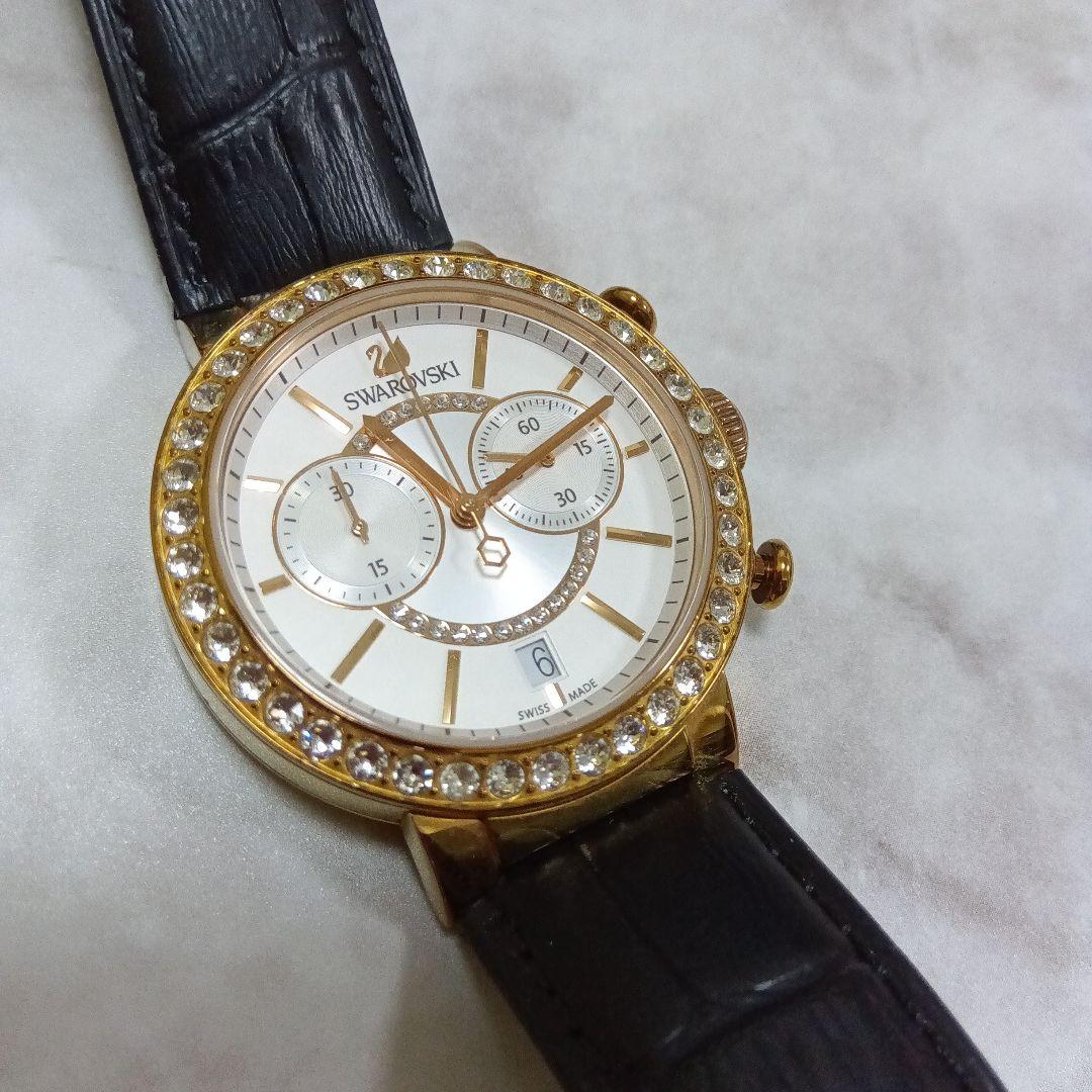 SWAROVSKI スワロフスキー　クロノグラフ　ストーン　腕時計