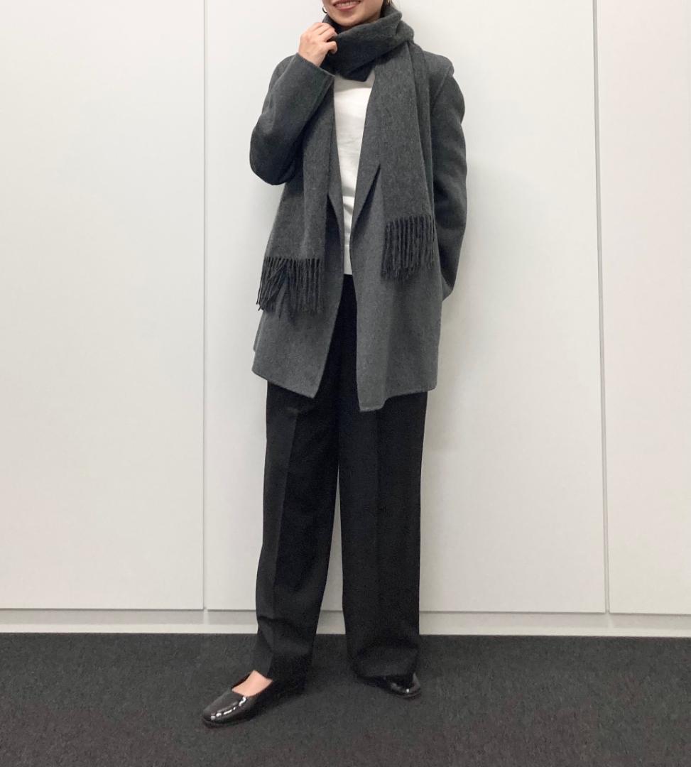 Theory セオリー ストール マフラー 大判　カシミヤ100% グレー