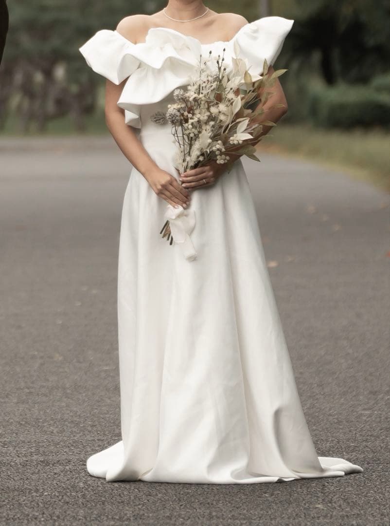 DRESS PRODUCTION オフショルダー Aラインドレス　W274WH