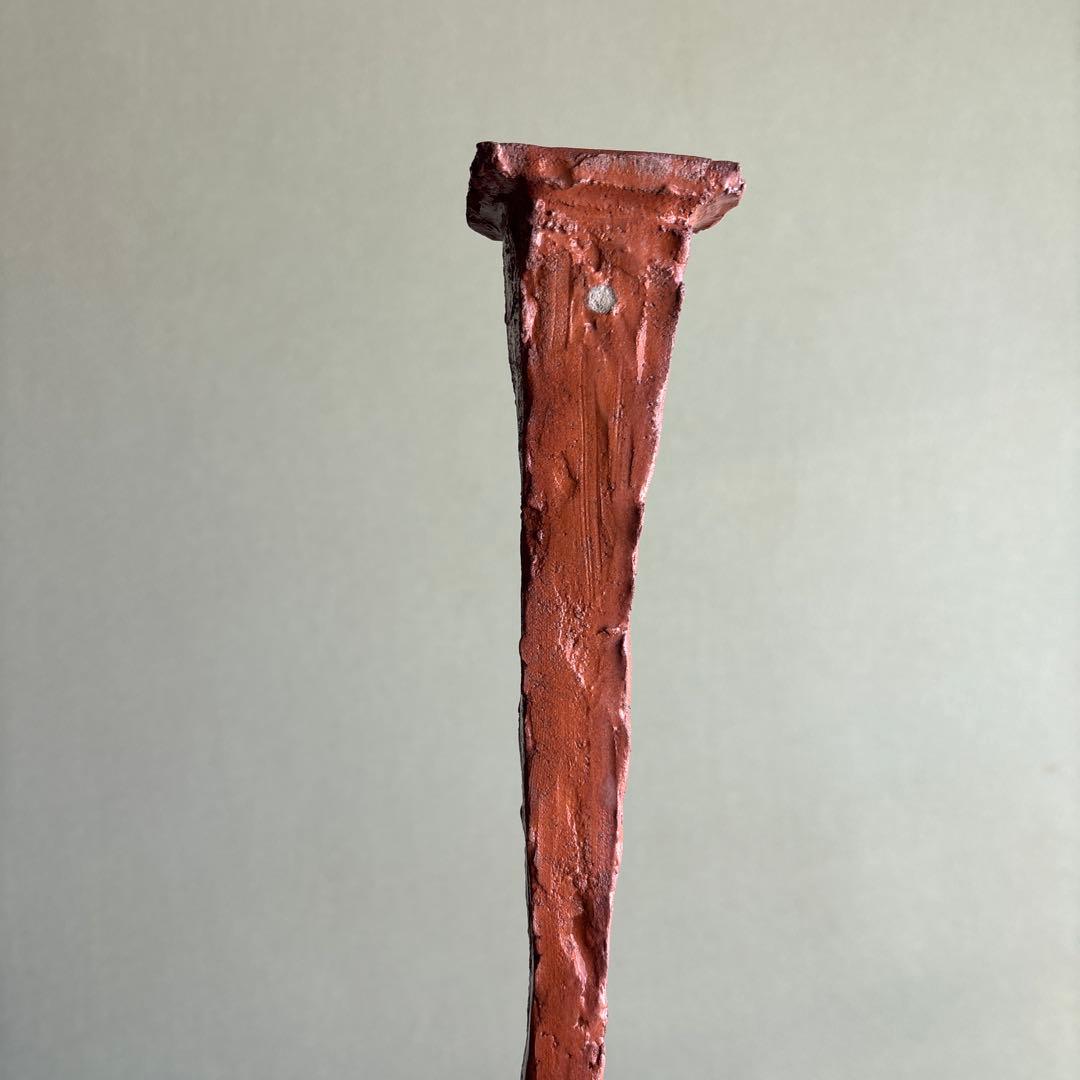 赤花入 寺垣外窯 杉本貞光 掛花入 花瓶 共箱 直径38cm