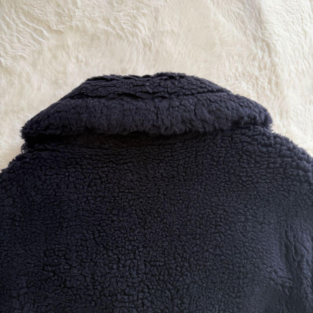 セオリーリュクス テディベア コート ボアコート ネイビー