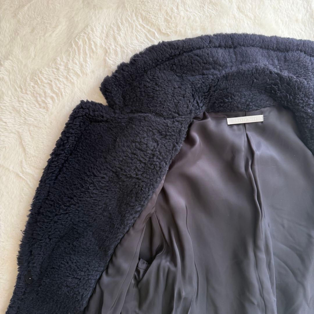 セオリーリュクス テディベア コート ボアコート ネイビー