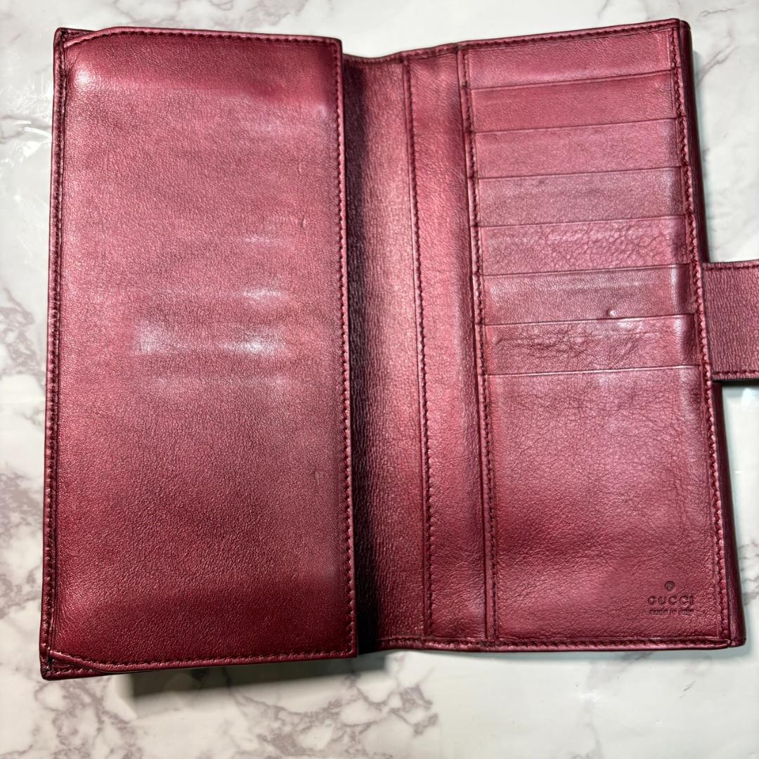 【早い者勝ち】グッチ 長財布 ハート ワインレッド 箱 保存袋 #B645
