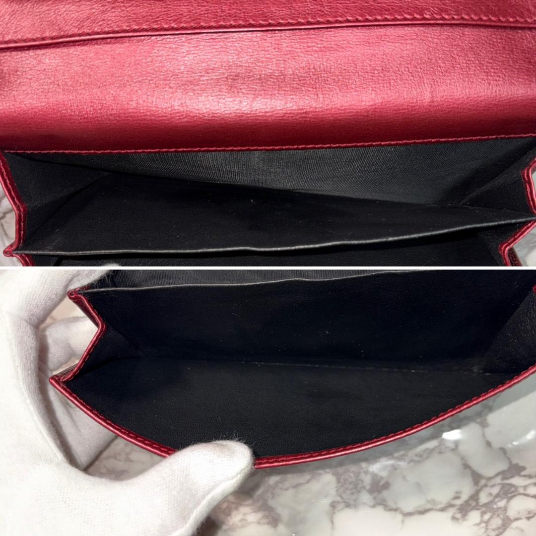 【早い者勝ち】グッチ 長財布 ハート ワインレッド 箱 保存袋 #B645