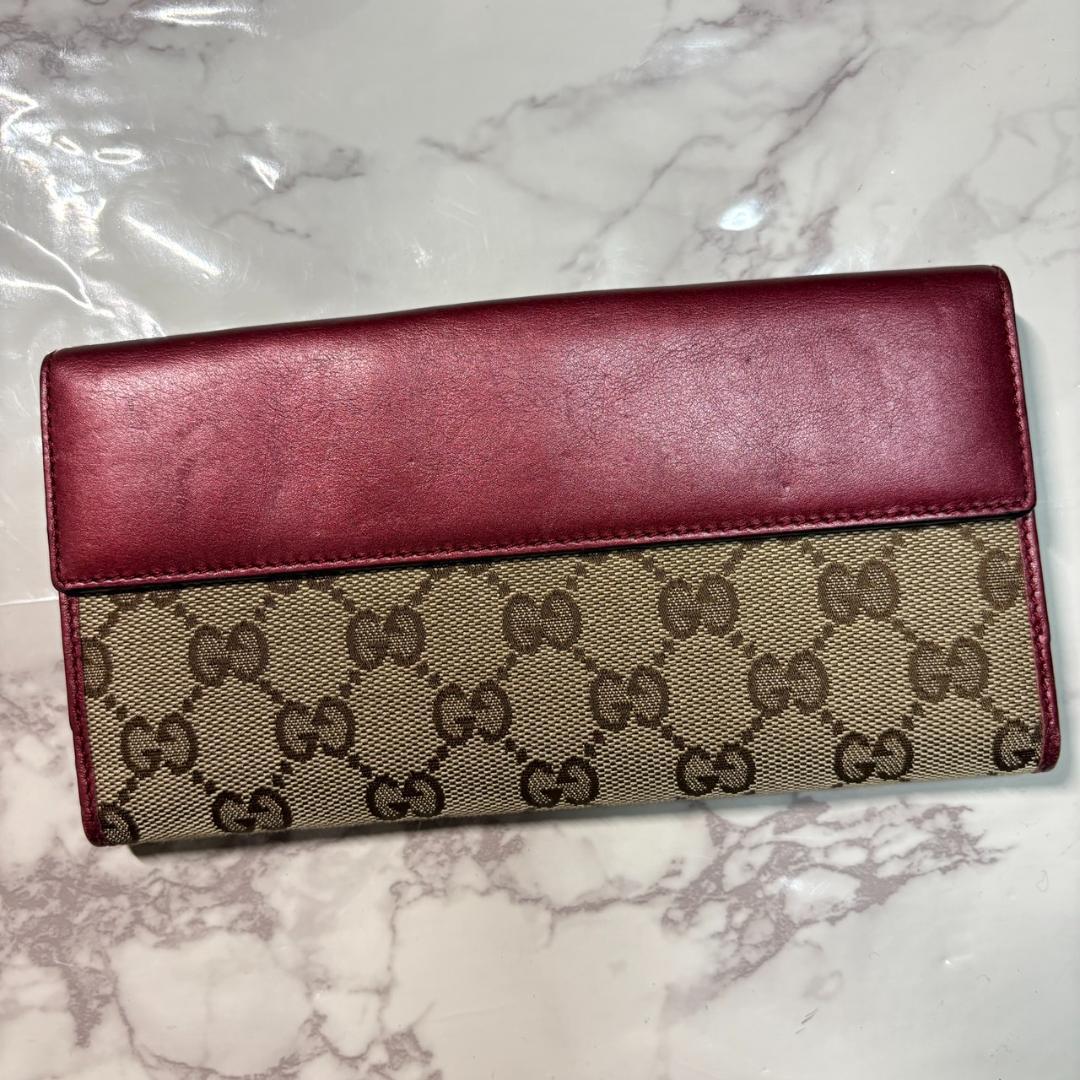【早い者勝ち】グッチ 長財布 ハート ワインレッド 箱 保存袋 #B645