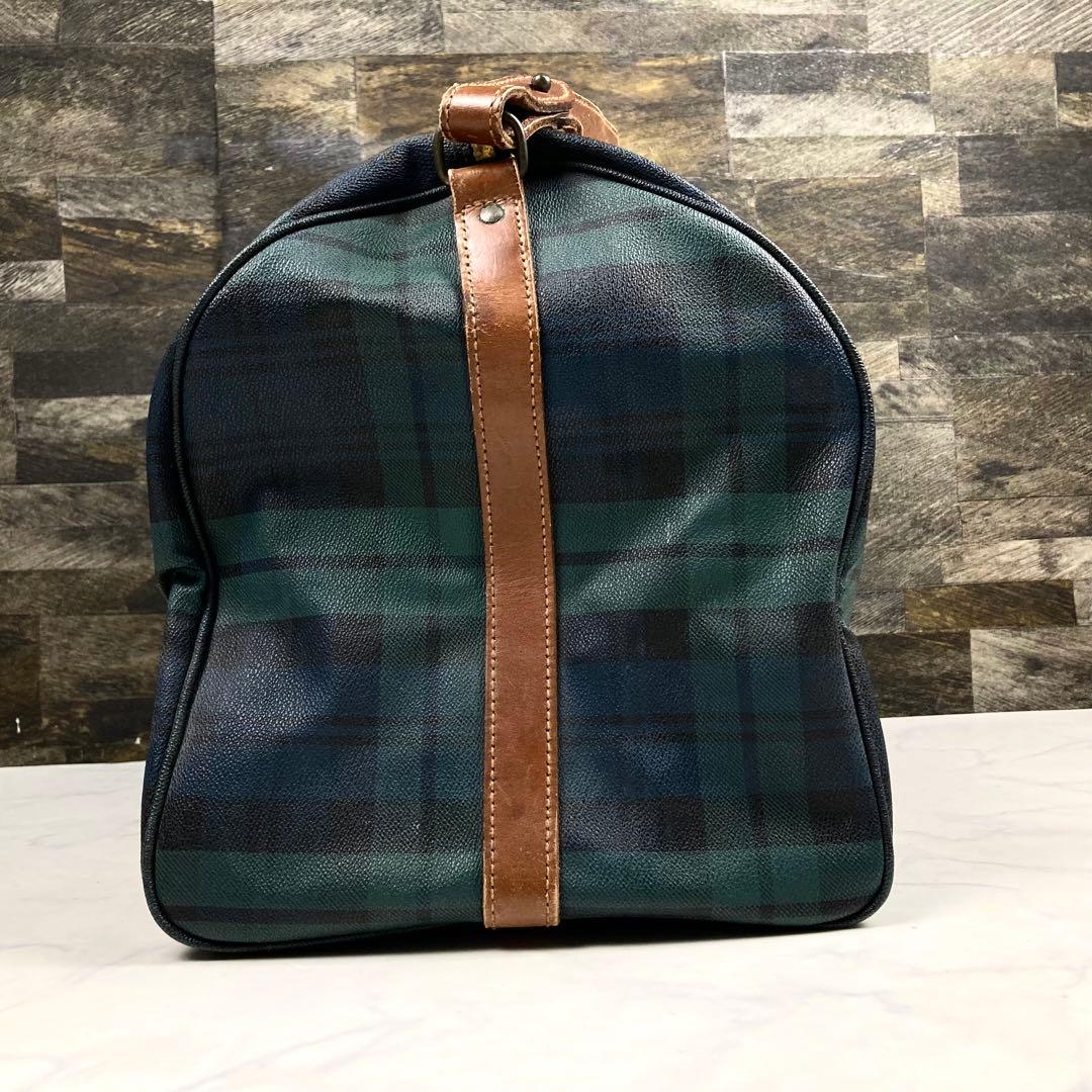 ポロラルフローレン ボストンバッグ 2way ブラックウォッチ PVC y2k