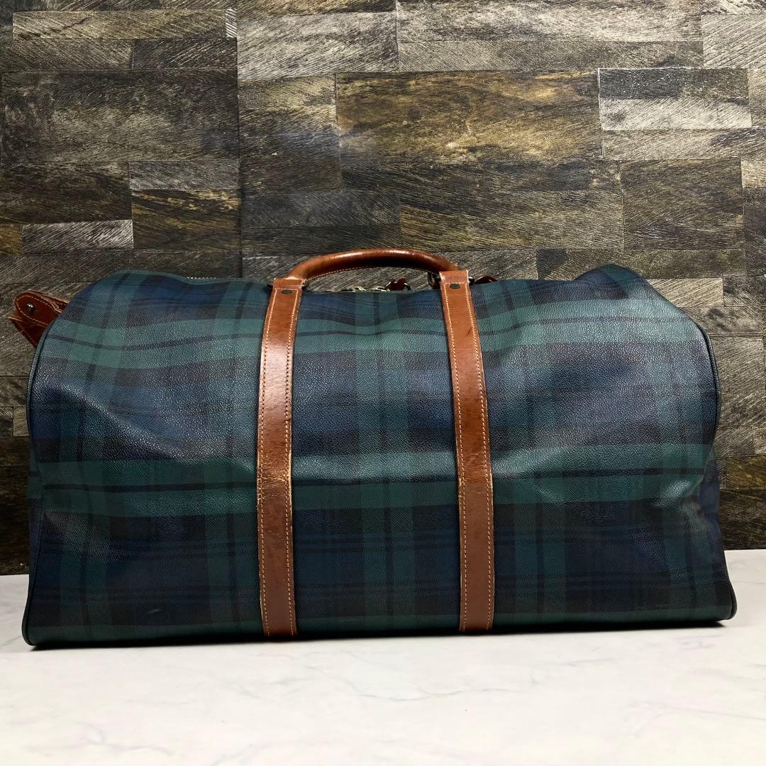 ポロラルフローレン ボストンバッグ 2way ブラックウォッチ PVC y2k