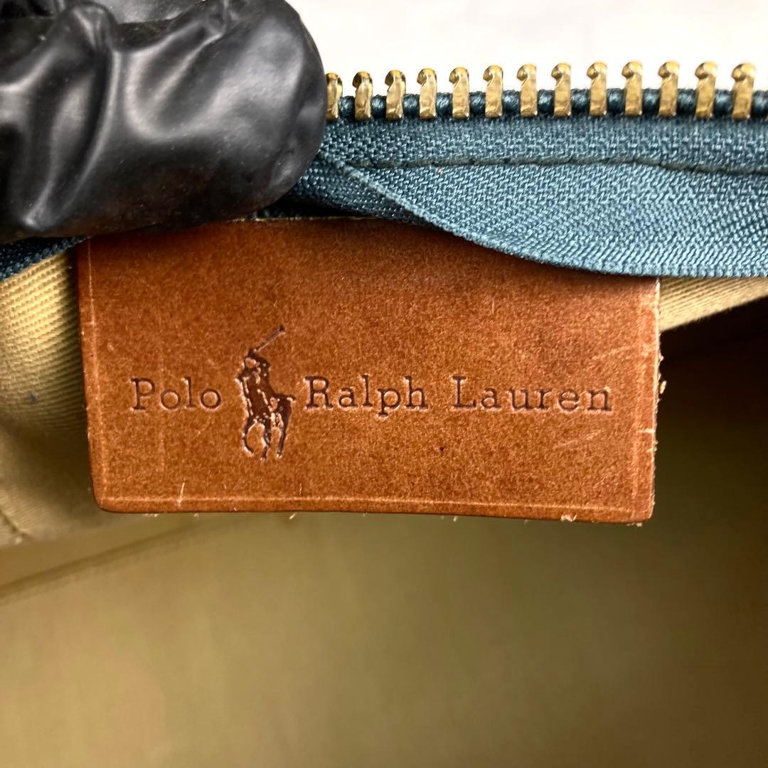 ポロラルフローレン ボストンバッグ 2way ブラックウォッチ PVC y2k
