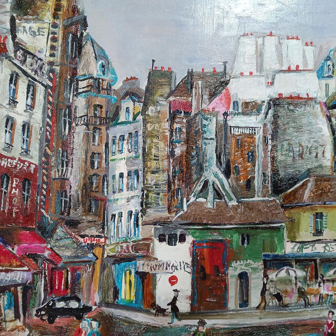 小澤勇寿郎　パリの街です　美品の油絵です