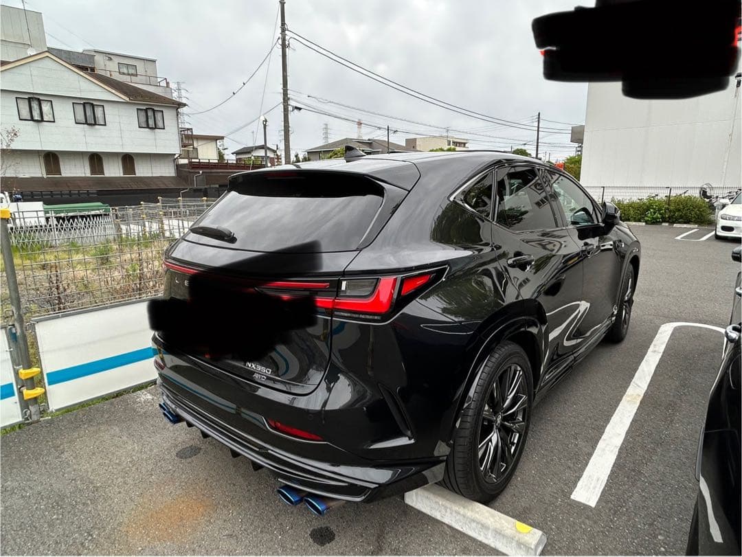 Lexus NX350Ｆスポーツ専用 EXART製チタンテール4本出しマフラー