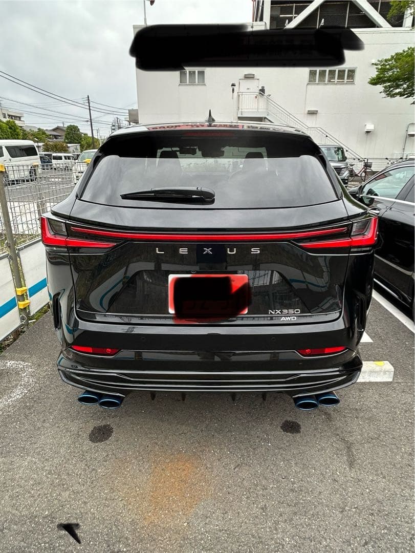 Lexus NX350Ｆスポーツ専用 EXART製チタンテール4本出しマフラー