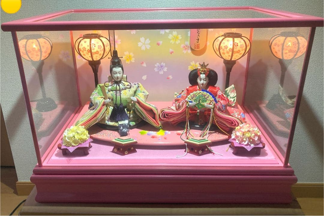 雛人形　ひな人形　親王ケース飾り　ガラスケース入り