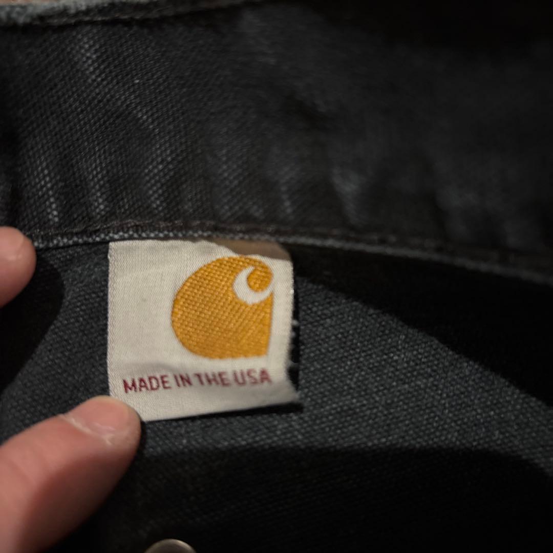 鬼フェード　ヴィンテージ　カーハートダブルニーペインターパンツ　USA製　すみ黒