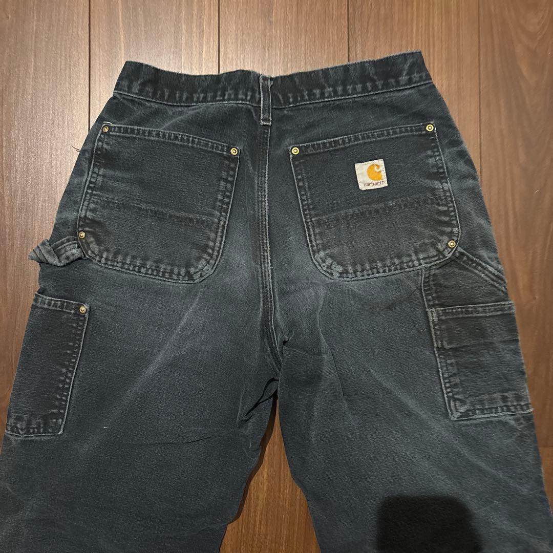 鬼フェード　ヴィンテージ　カーハートダブルニーペインターパンツ　USA製　すみ黒
