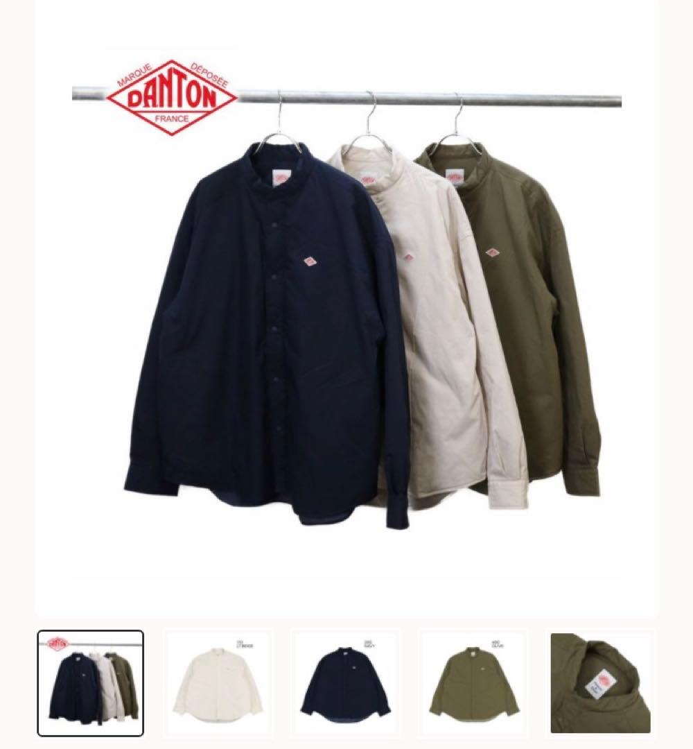 ダントン DANTON スタンドカラー シャツジャケット サイズ38
