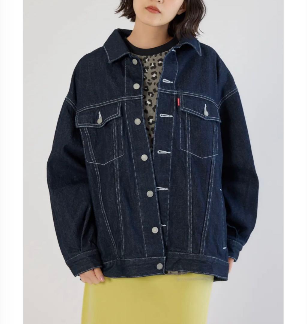 新品 ロデオクラウンズワイドボウル ビッグリボンデニムジャケット ワンウォッシュ