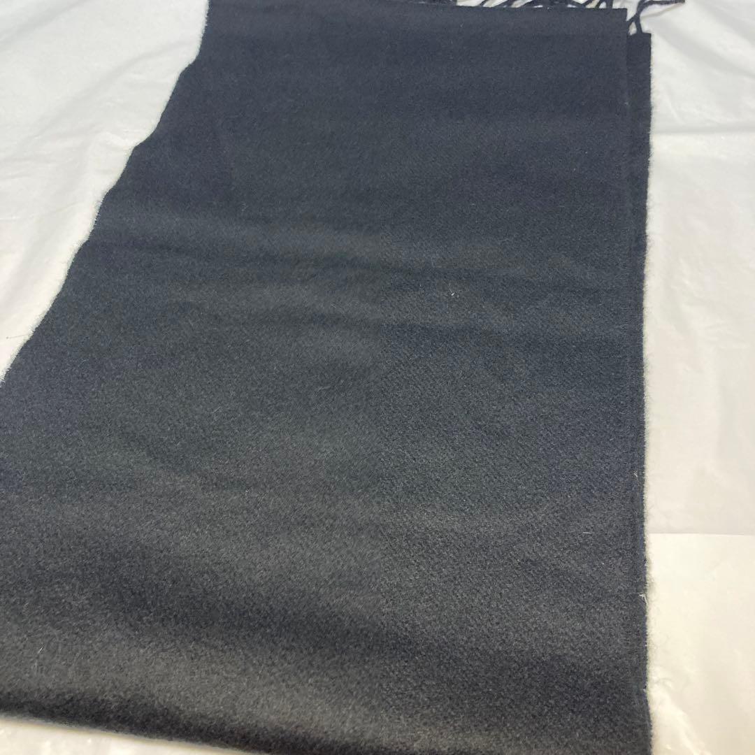 新品 ジョンストンズ カシミヤ100％ マフラー ブラック