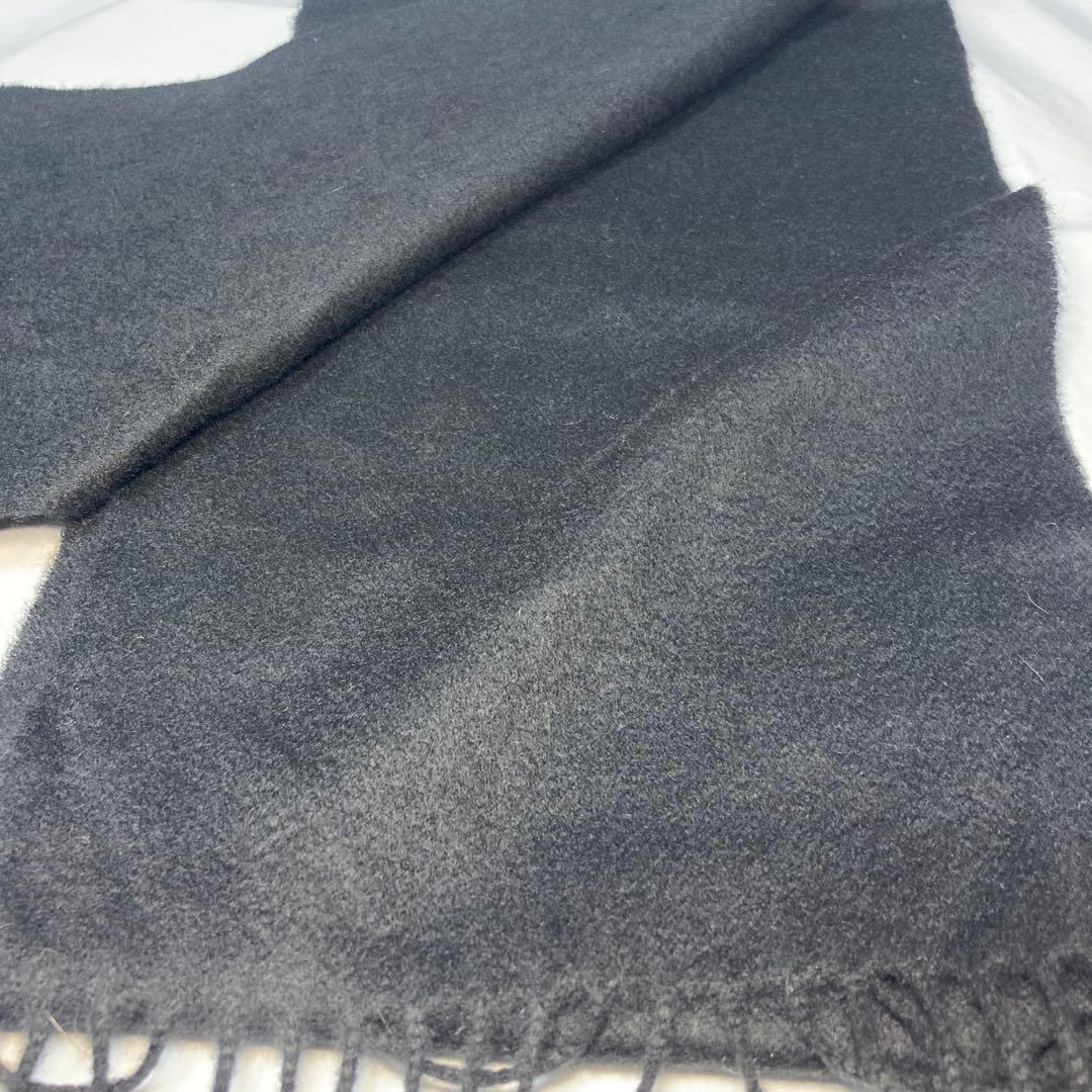 新品 ジョンストンズ カシミヤ100％ マフラー ブラック