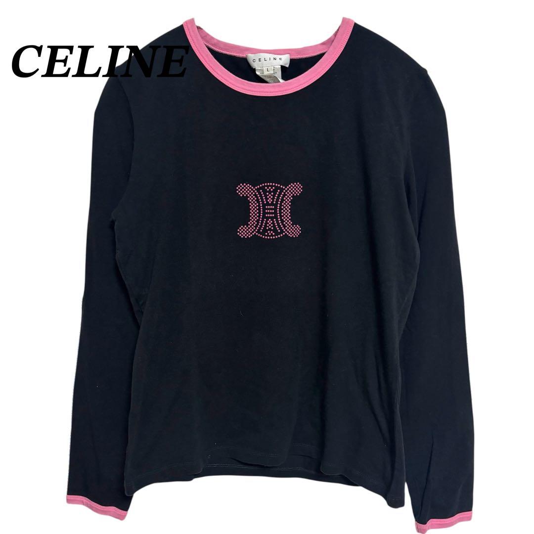 CELINE セリーヌ　マカダム　長袖シャツ　ロンT レディース　ピンク　シャツ