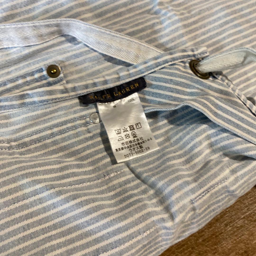 ラルフローレン ストライプエプロン コットン デニム