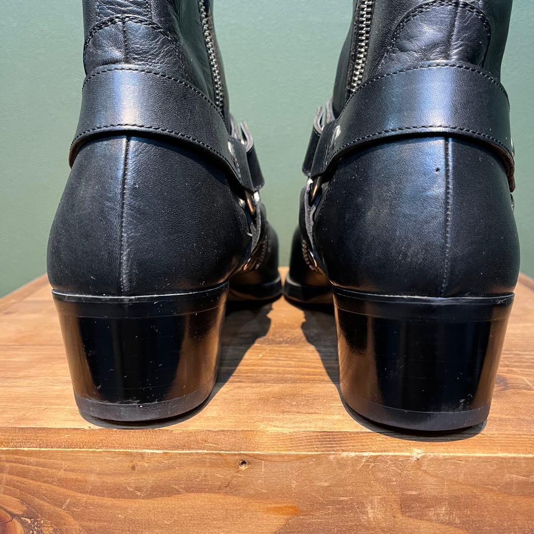 whoop-de-doo ヒールブーツ リングブーツ26cm ブラック　Y2K