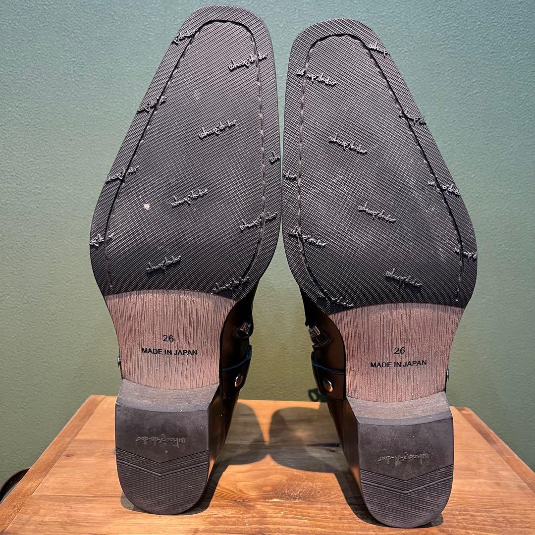 whoop-de-doo ヒールブーツ リングブーツ26cm ブラック　Y2K