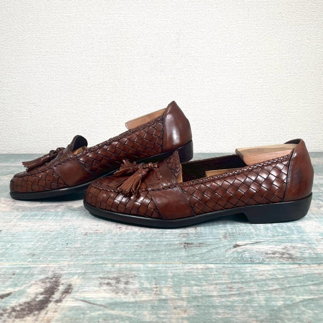 超美品 COLE HAAN 最高級ライン 編込み タッセルローファー