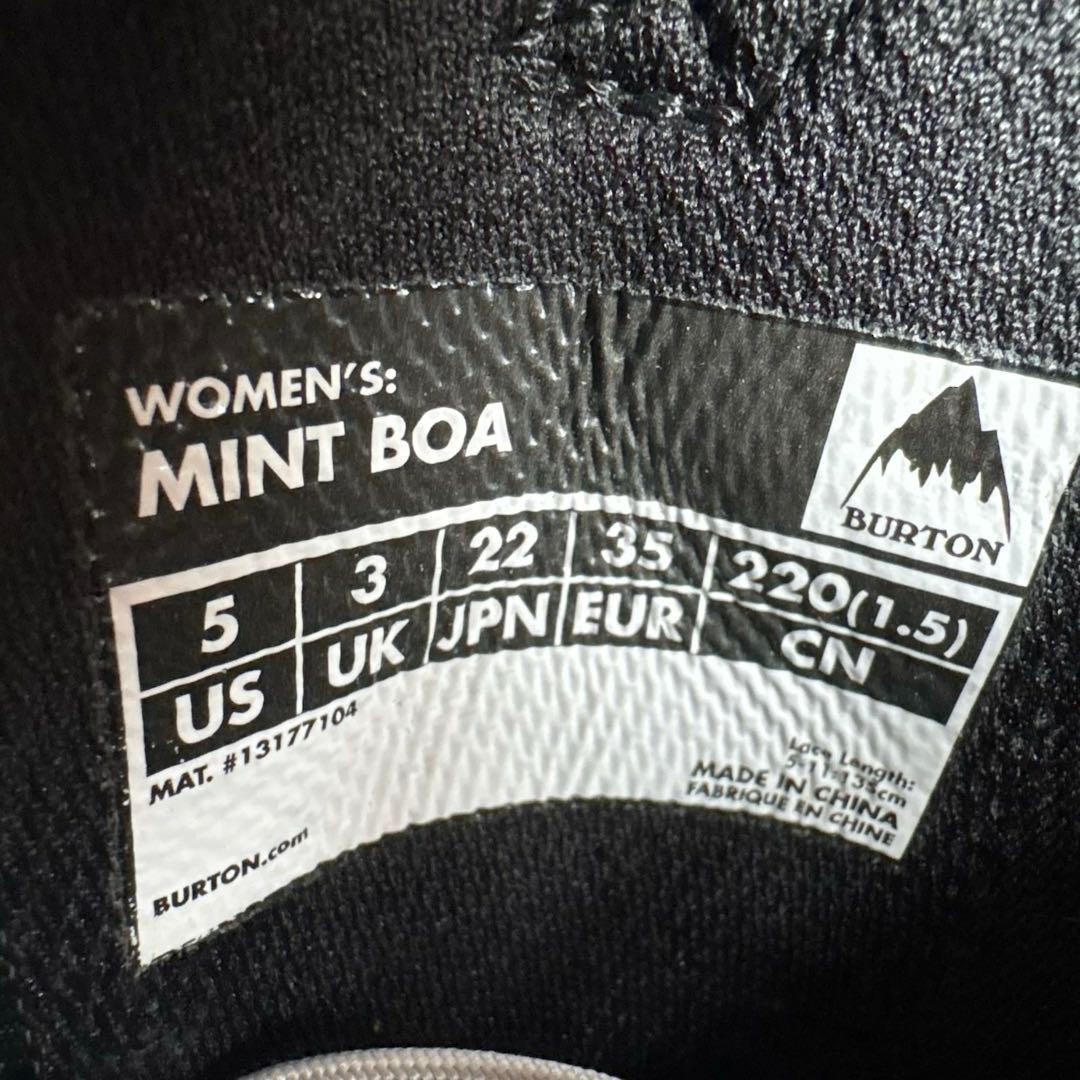 22cm BURTON MINT BOA バートン ミント スノーボード ブーツ