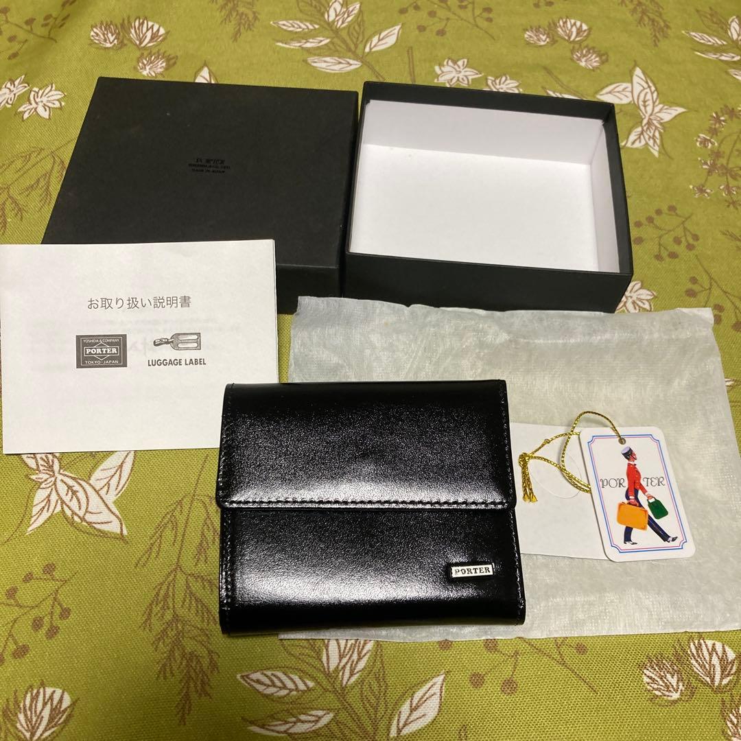 PORTER 三つ折り財布 未使用 ブラック