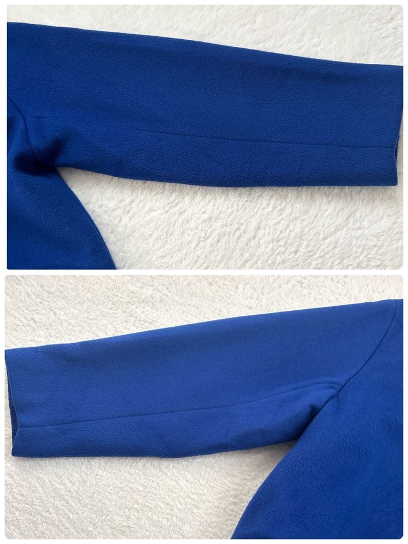 Spick and Span ビーバー フロントZIP ノーカラーコート L