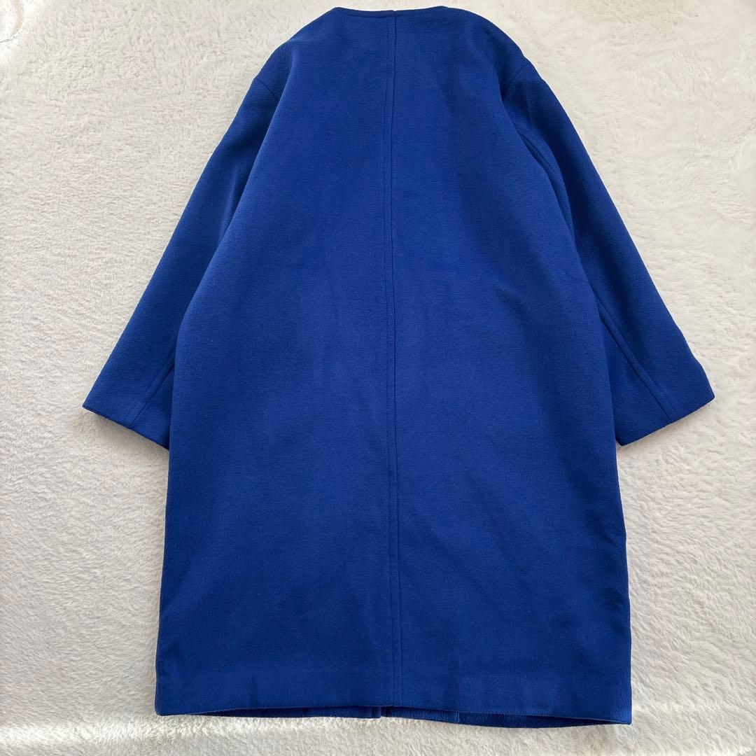 Spick and Span ビーバー フロントZIP ノーカラーコート L