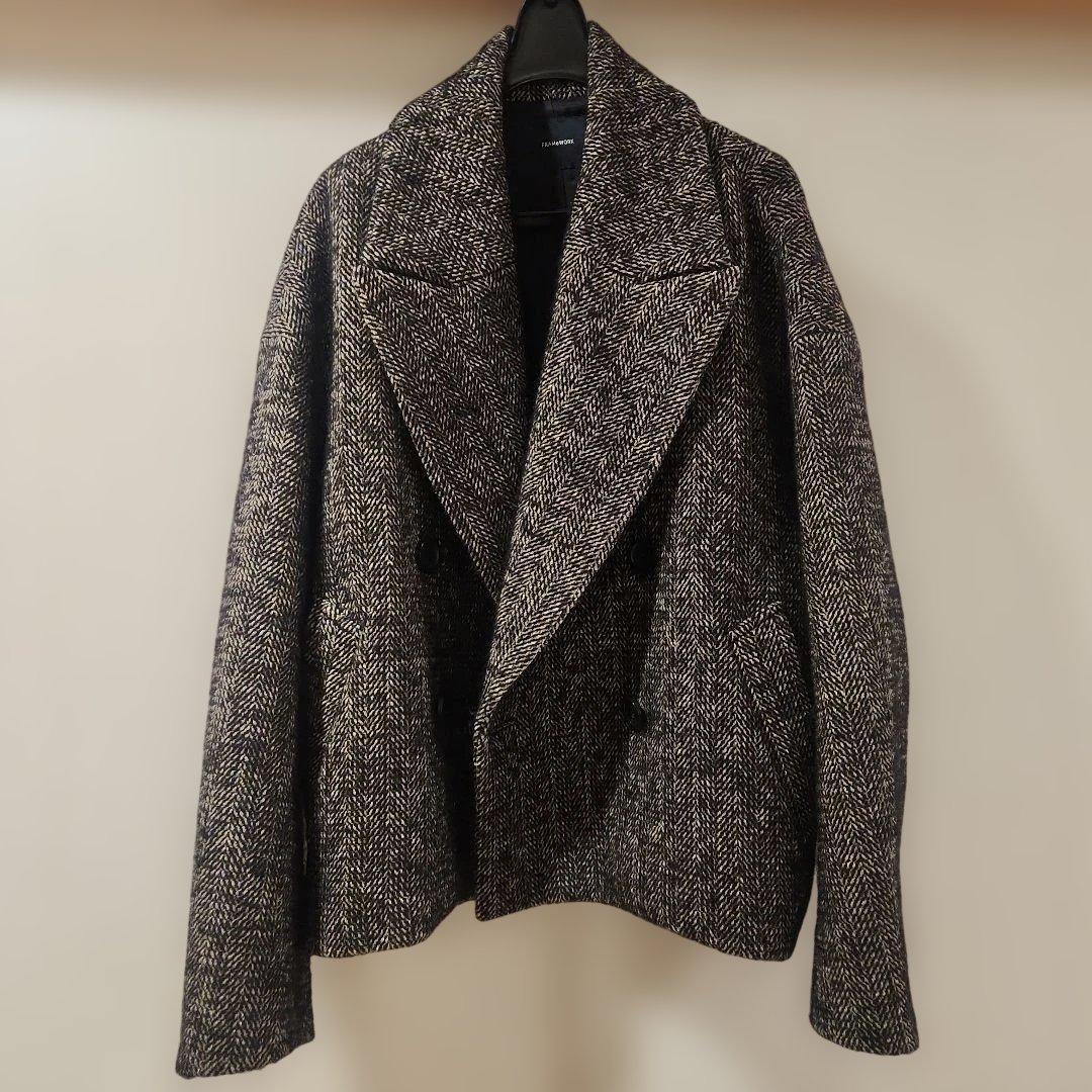 定価5.3万円！FRAMeWORKフレームワークTWEEDツイードショートコート
