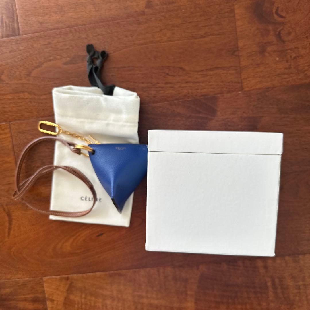 CÉLINE 青 レザー ポーチ