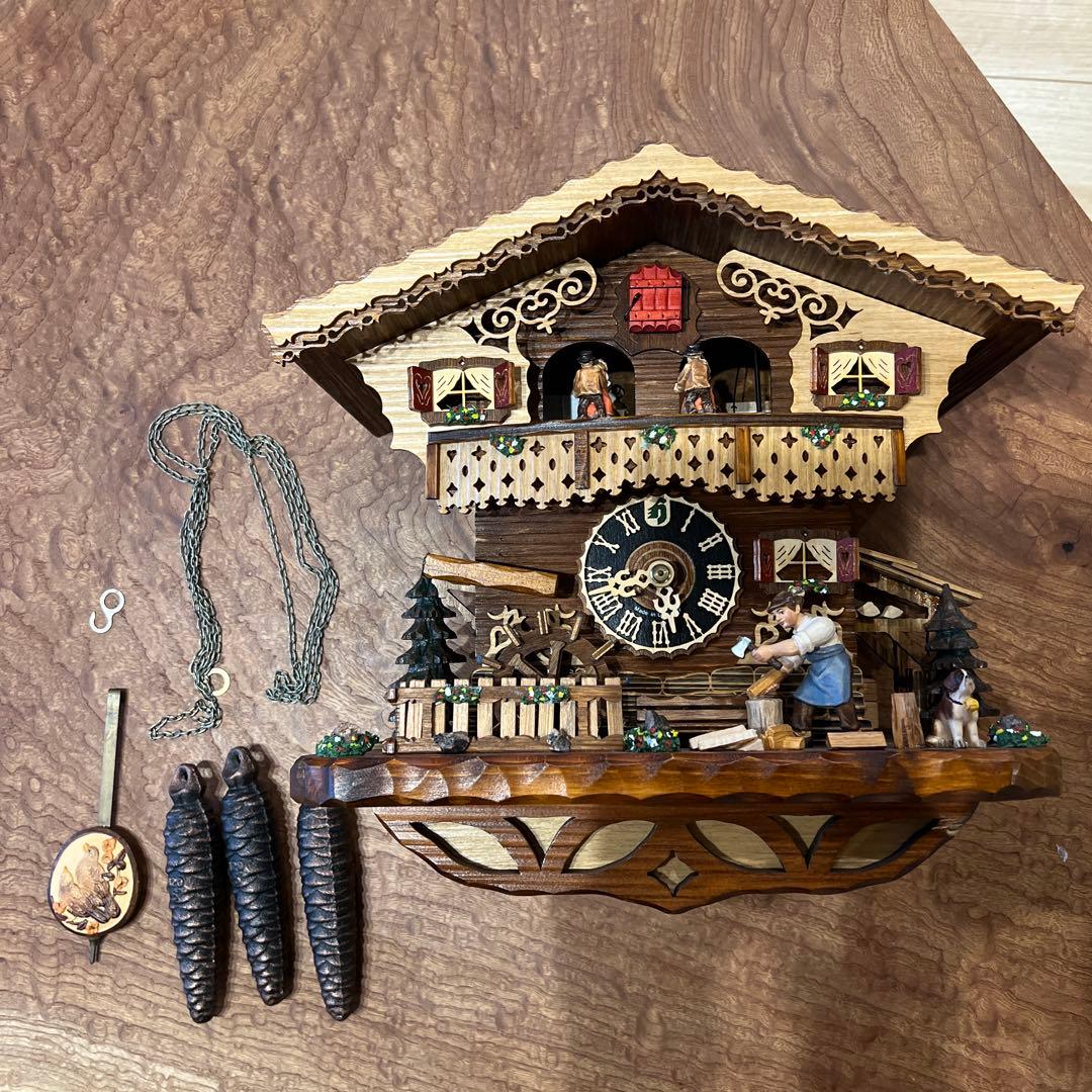 木製 鳩時計 からくり時計　ドイツ製　ロマンス社