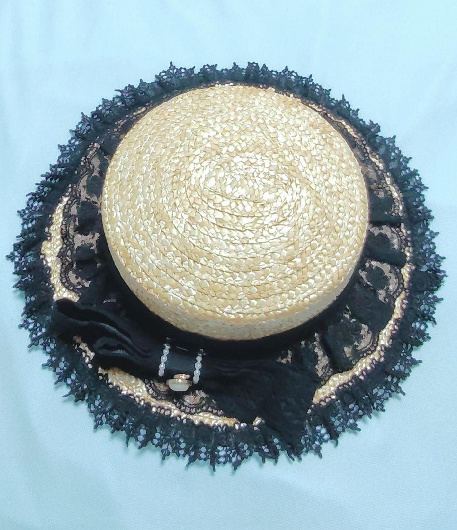 レディパールカンカン帽(黒)PIRATES