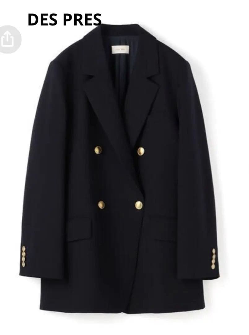 DES PRES ハードウールオックスフォード ダブルブレストジャケット 新品