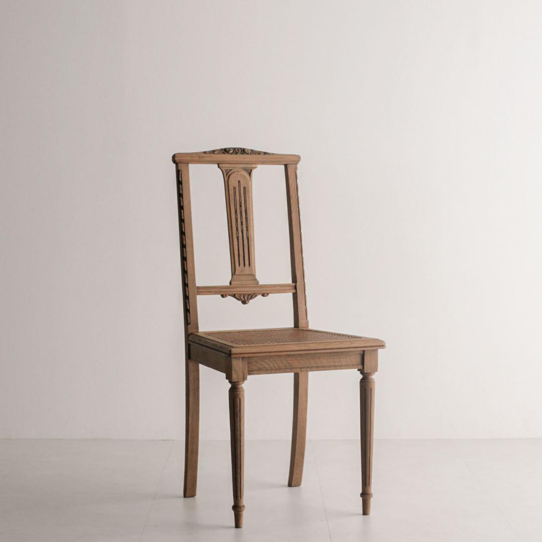 フランスアンティークチェア　ブロカント　無垢材　古家具　古道具　アンティーク家具