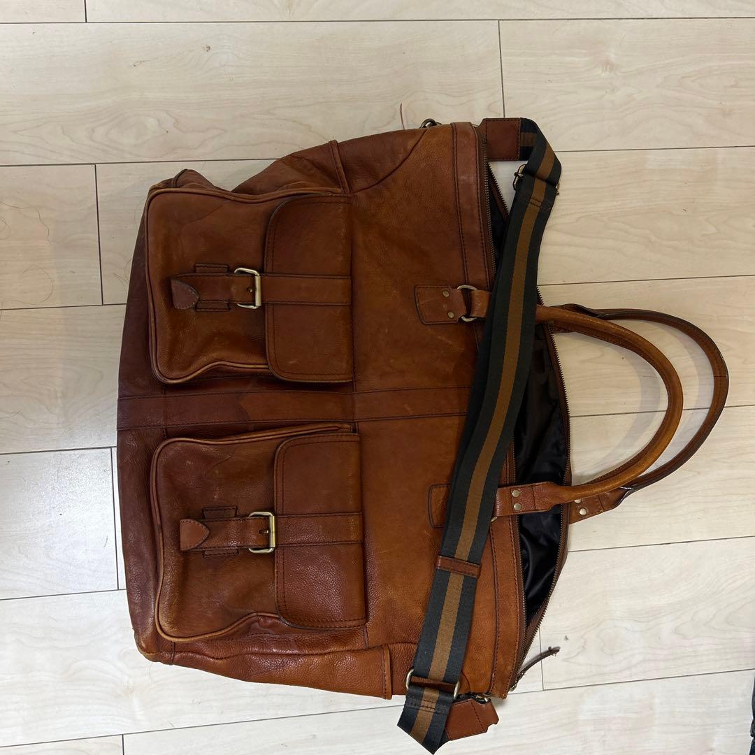 Banana Republic ￼ブラウンレザーダッフルバッグ