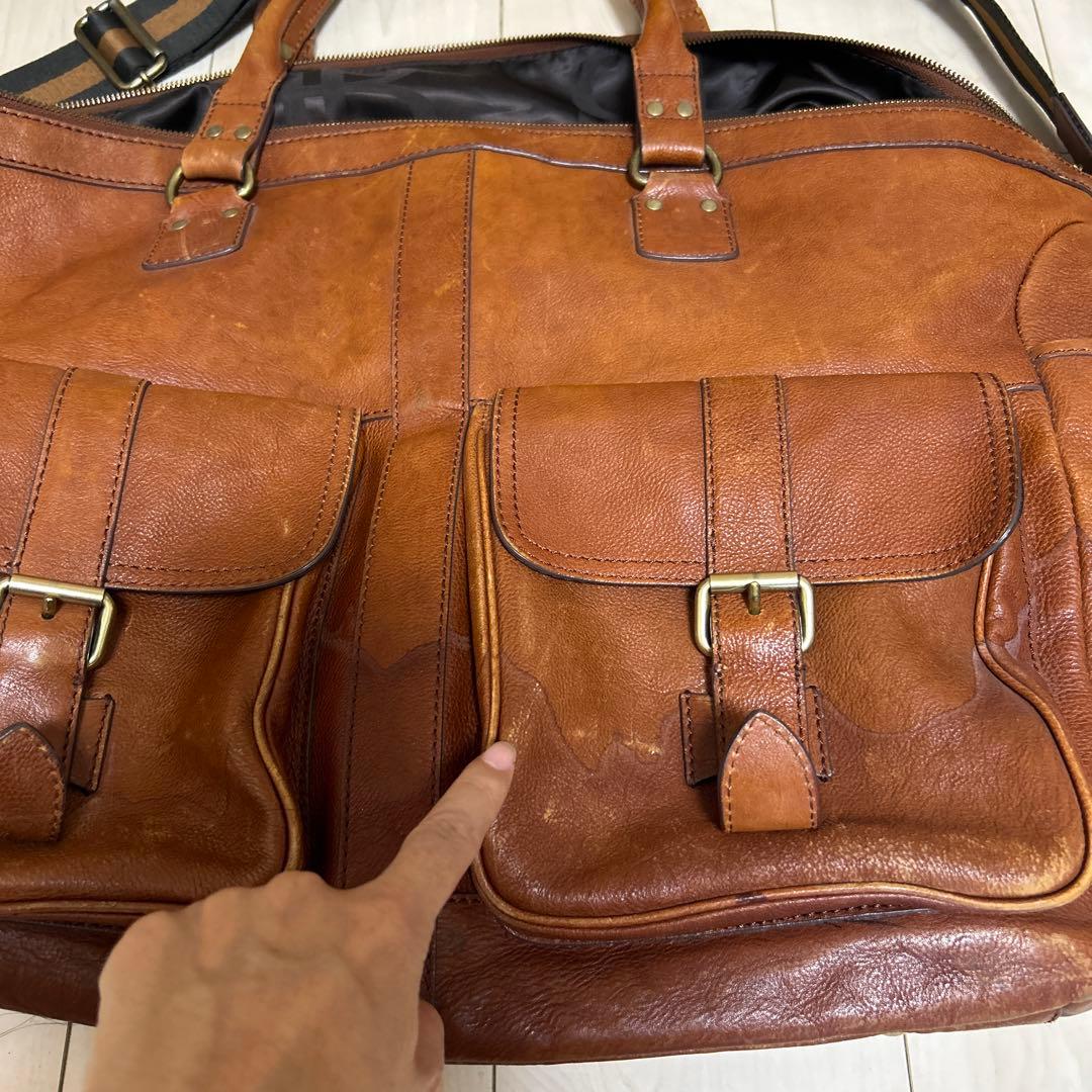Banana Republic ￼ブラウンレザーダッフルバッグ