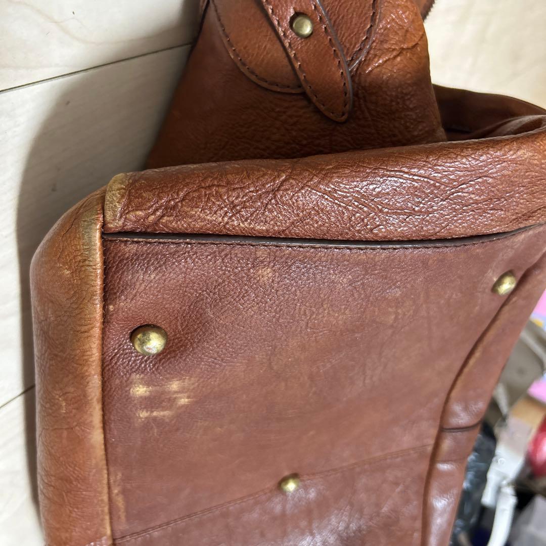 Banana Republic ￼ブラウンレザーダッフルバッグ