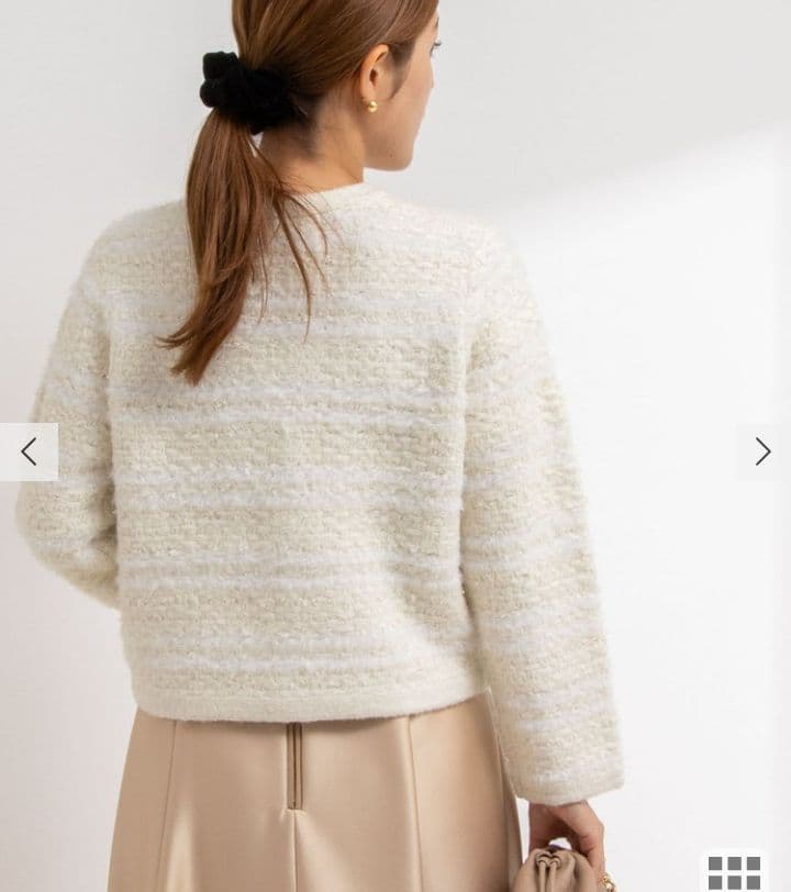 【新品タグ付】ノーリーズソフィー　ファンシーツイード風ニットジャケット