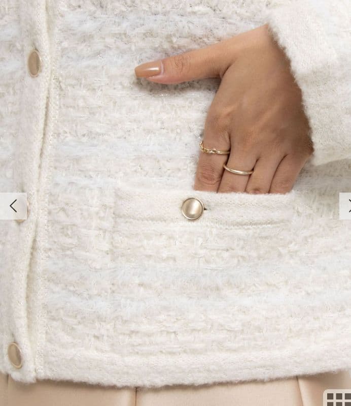 【新品タグ付】ノーリーズソフィー　ファンシーツイード風ニットジャケット