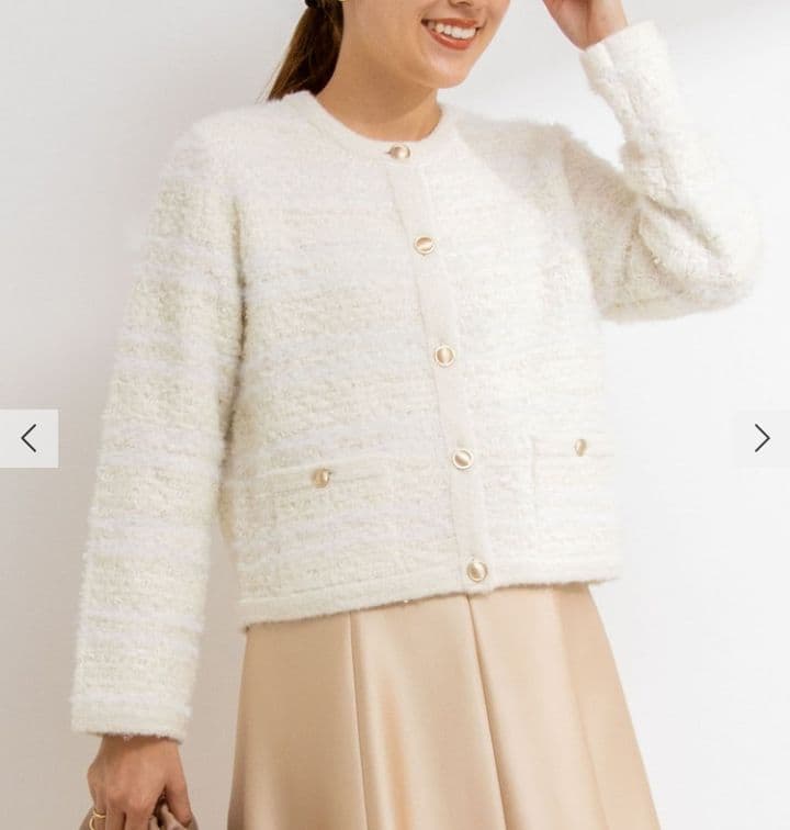 【新品タグ付】ノーリーズソフィー　ファンシーツイード風ニットジャケット